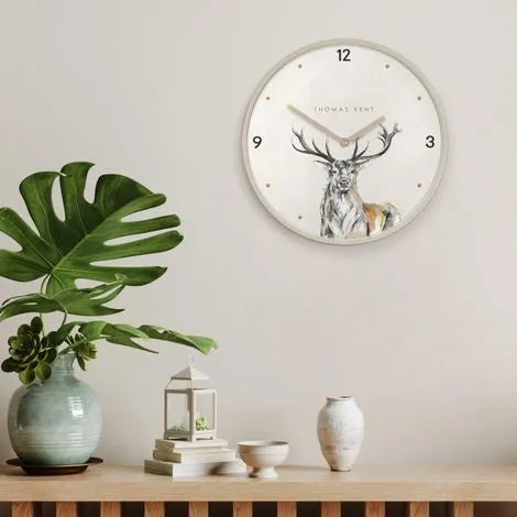12" Wild Stag Wall Clock