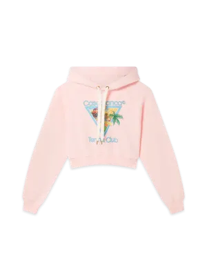 Afro Cubism Tennis Club Cropped Hooded Sweatshirt
