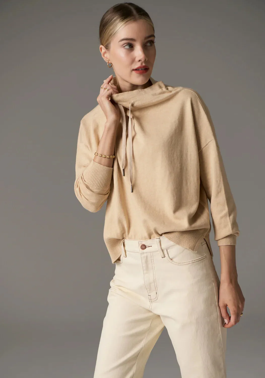 Beech Drawcord Knit | Pebble