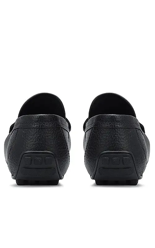 Black Moccasins With Contrast Panel
