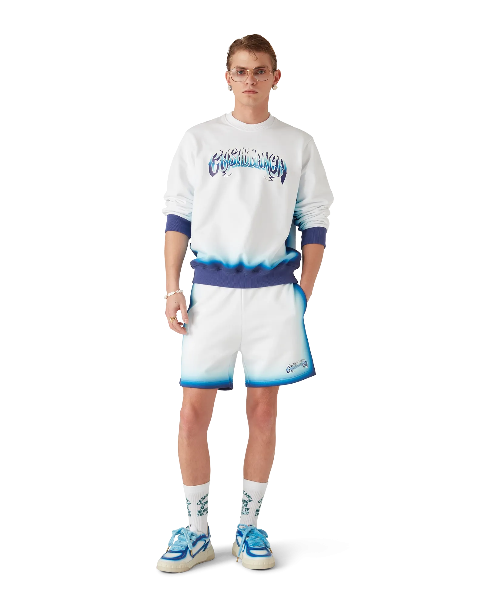 Blue Fade Sweatshorts