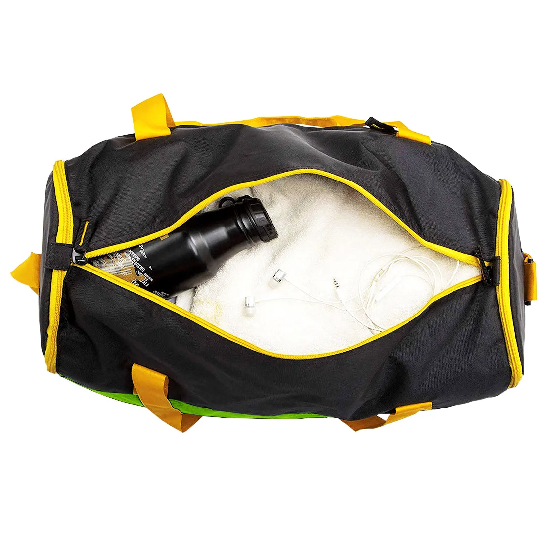 Buddys Duffle Gym Bag 32 Ltr - Green & Black
