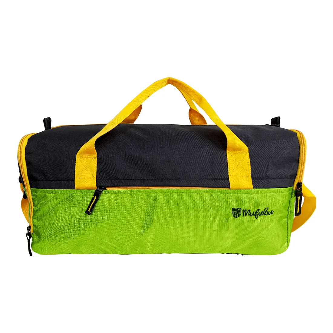 Buddys Duffle Gym Bag 32 Ltr - Green & Black