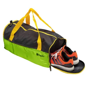 Buddys Duffle Gym Bag 32 Ltr - Green & Black
