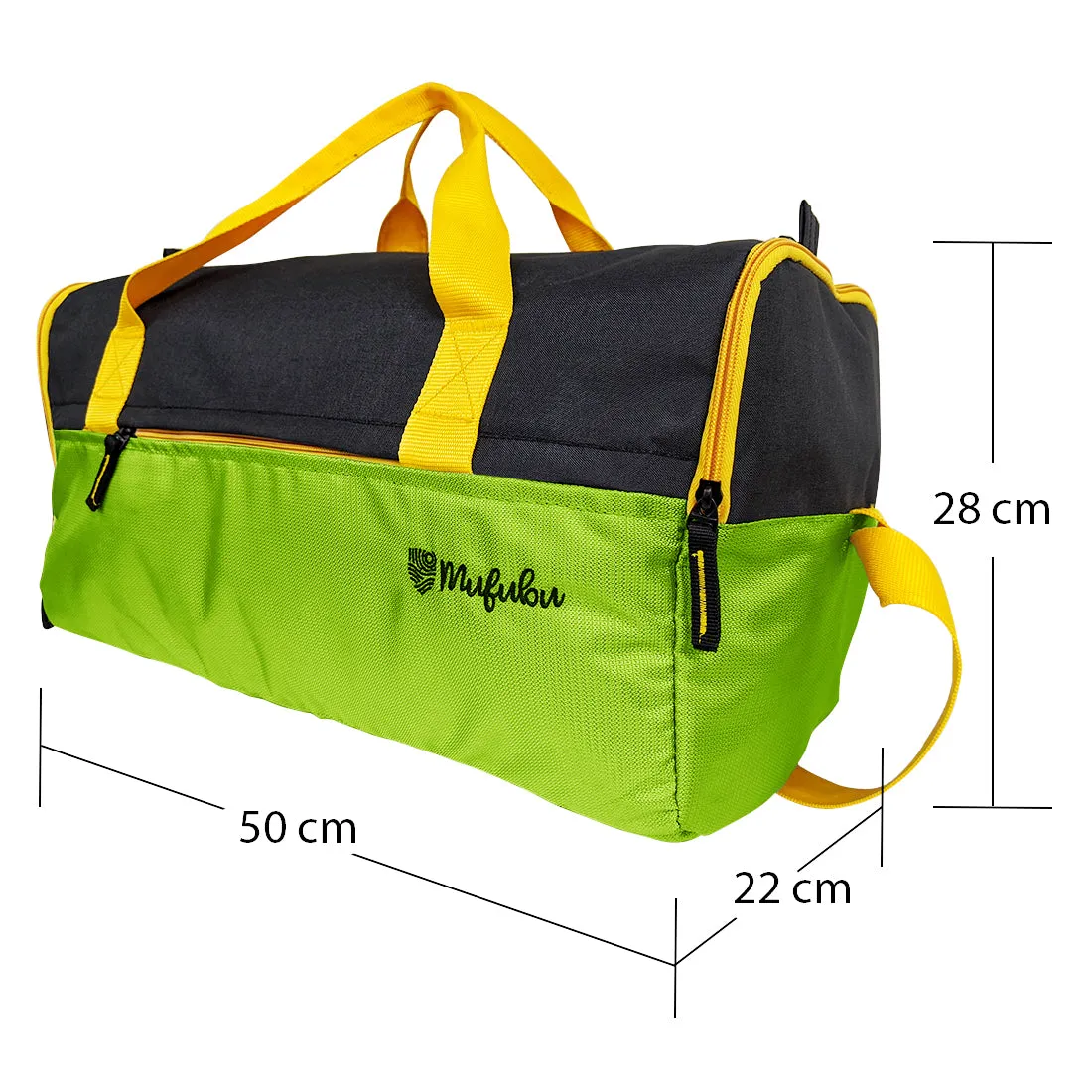Buddys Duffle Gym Bag 32 Ltr - Green & Black