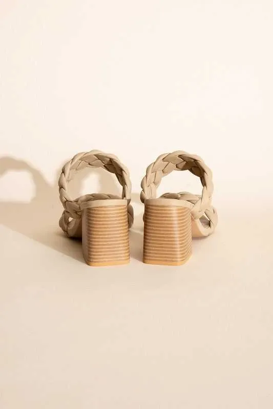 BUGGY Braided Stras Mule Heels