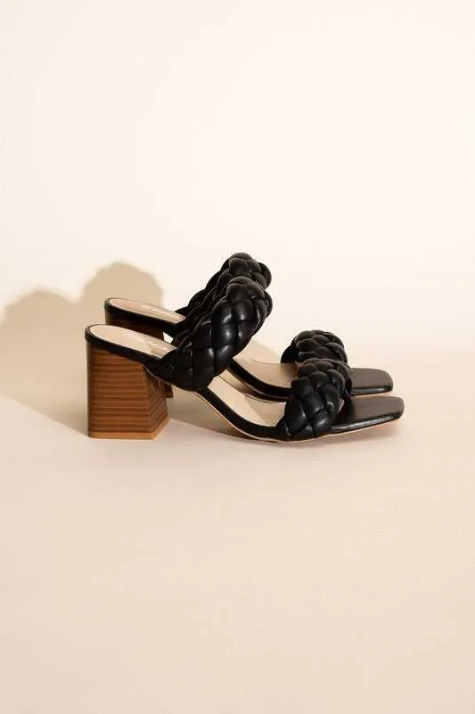 BUGGY Braided Stras Mule Heels