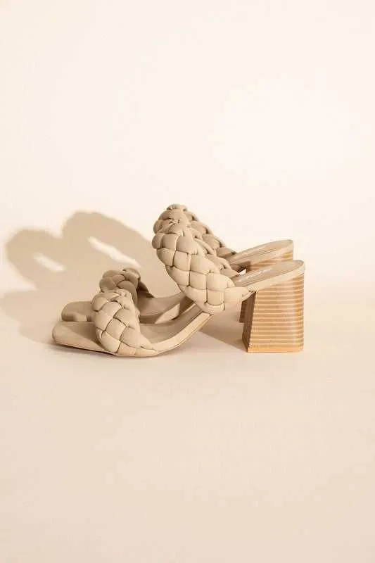 BUGGY Braided Stras Mule Heels