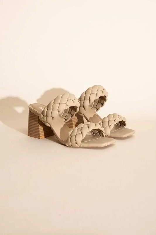 BUGGY Braided Stras Mule Heels