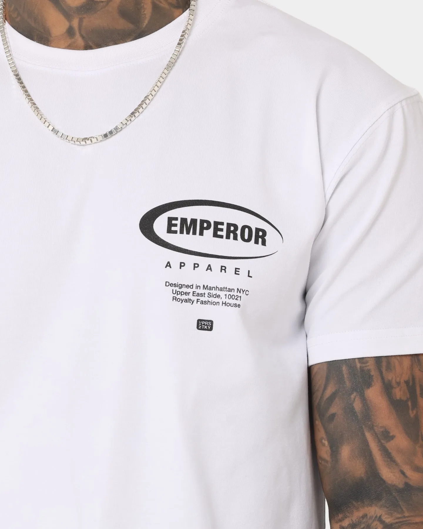 Emperor Apparel Ovale Hustle T-Shirt White