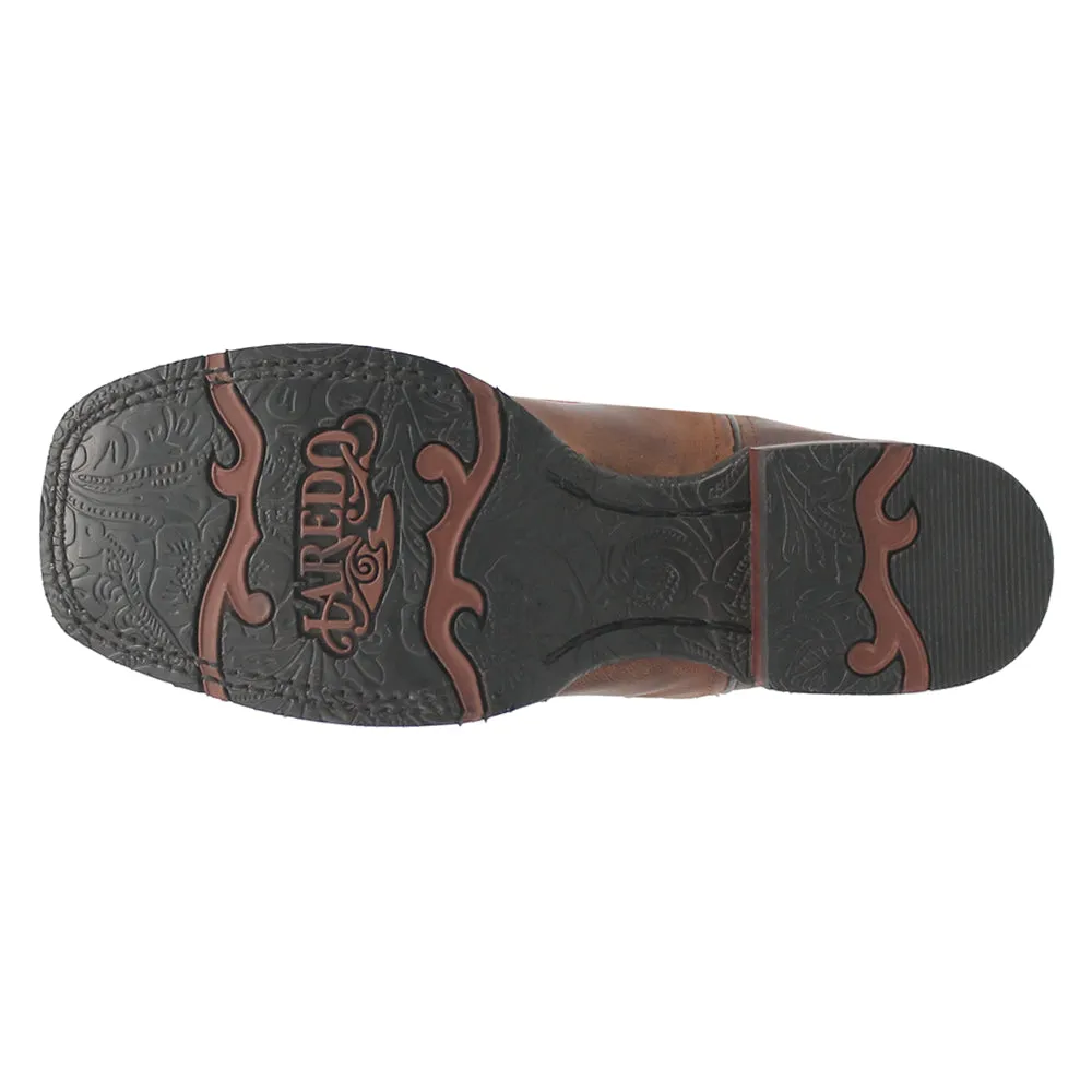 Faye Embroidered Studded Square Toe Cowboy Boots