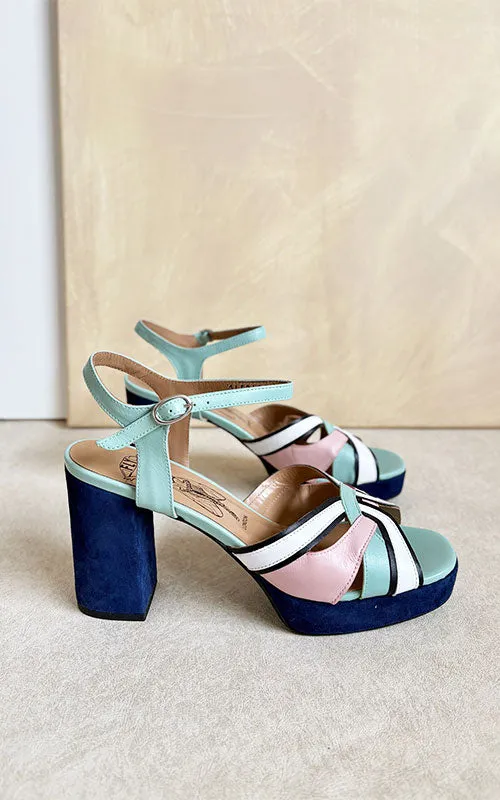 Fly London Ezui, spearmint/pink/navy