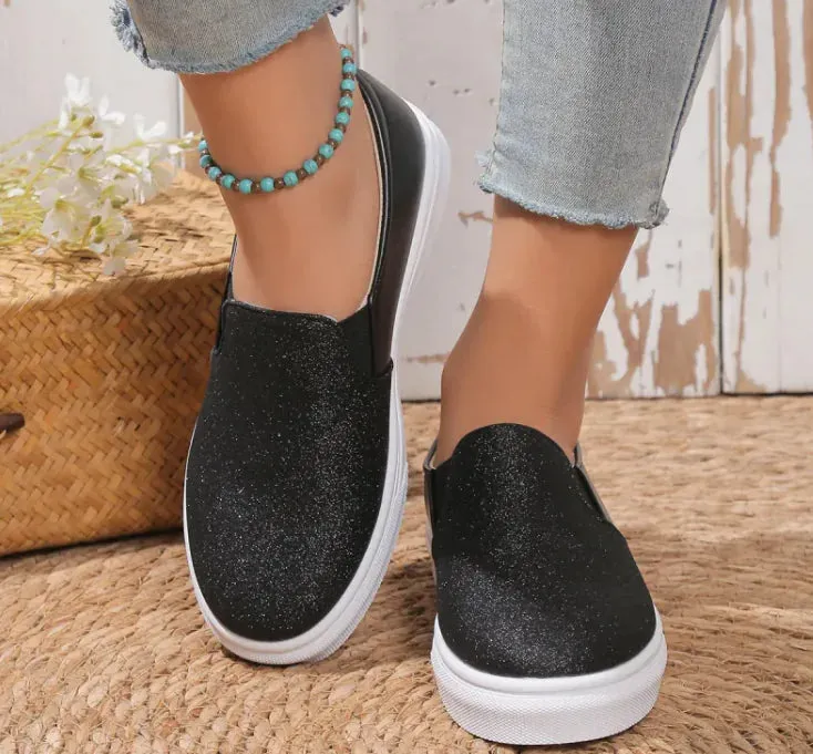 Glitter Platform Loafers