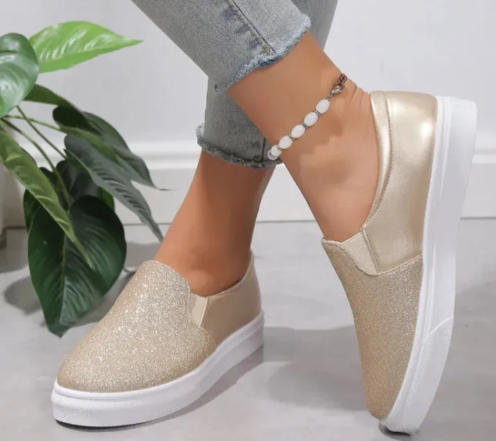 Glitter Platform Loafers