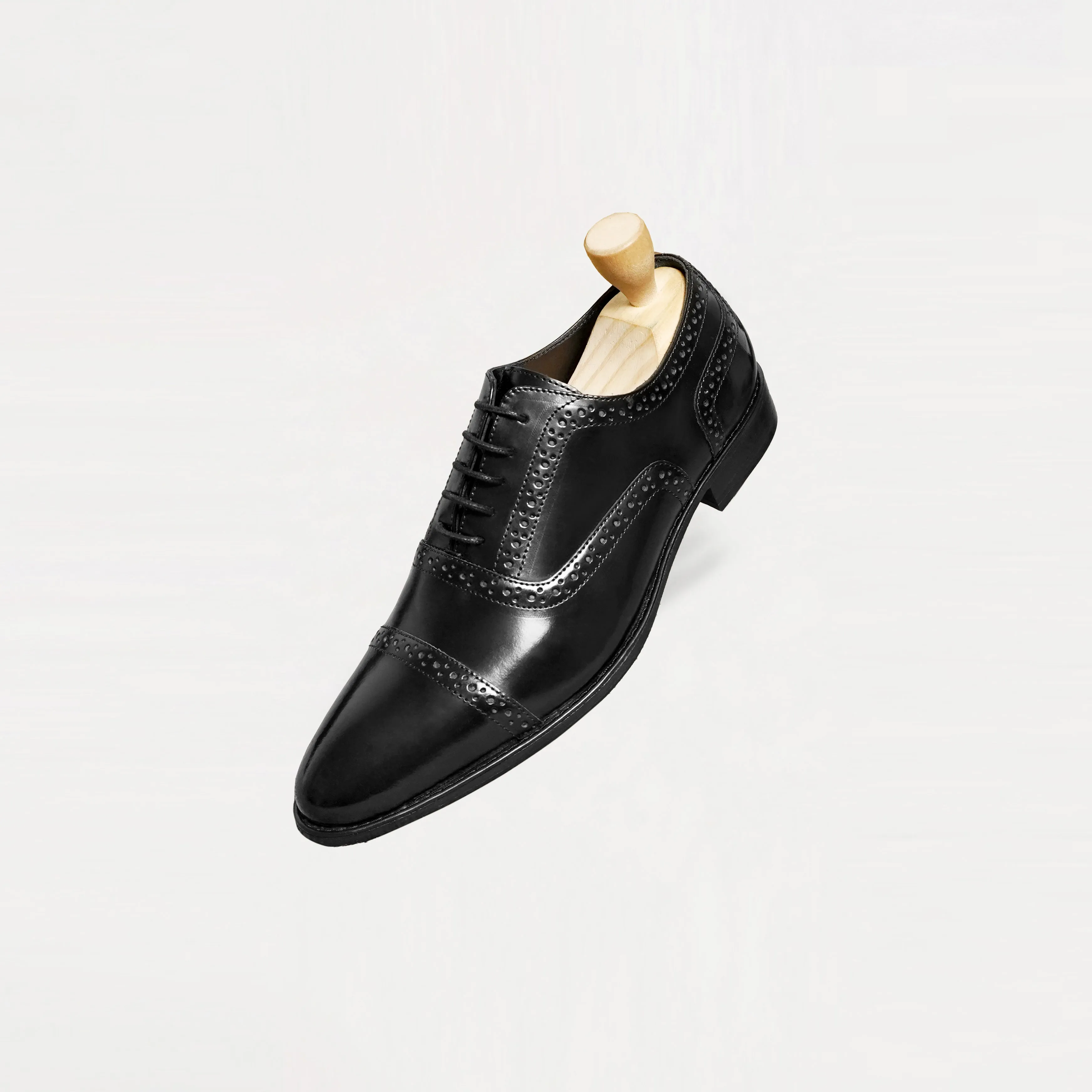Katsu - Men's Black Box Leather High Shine Oxford Shoe