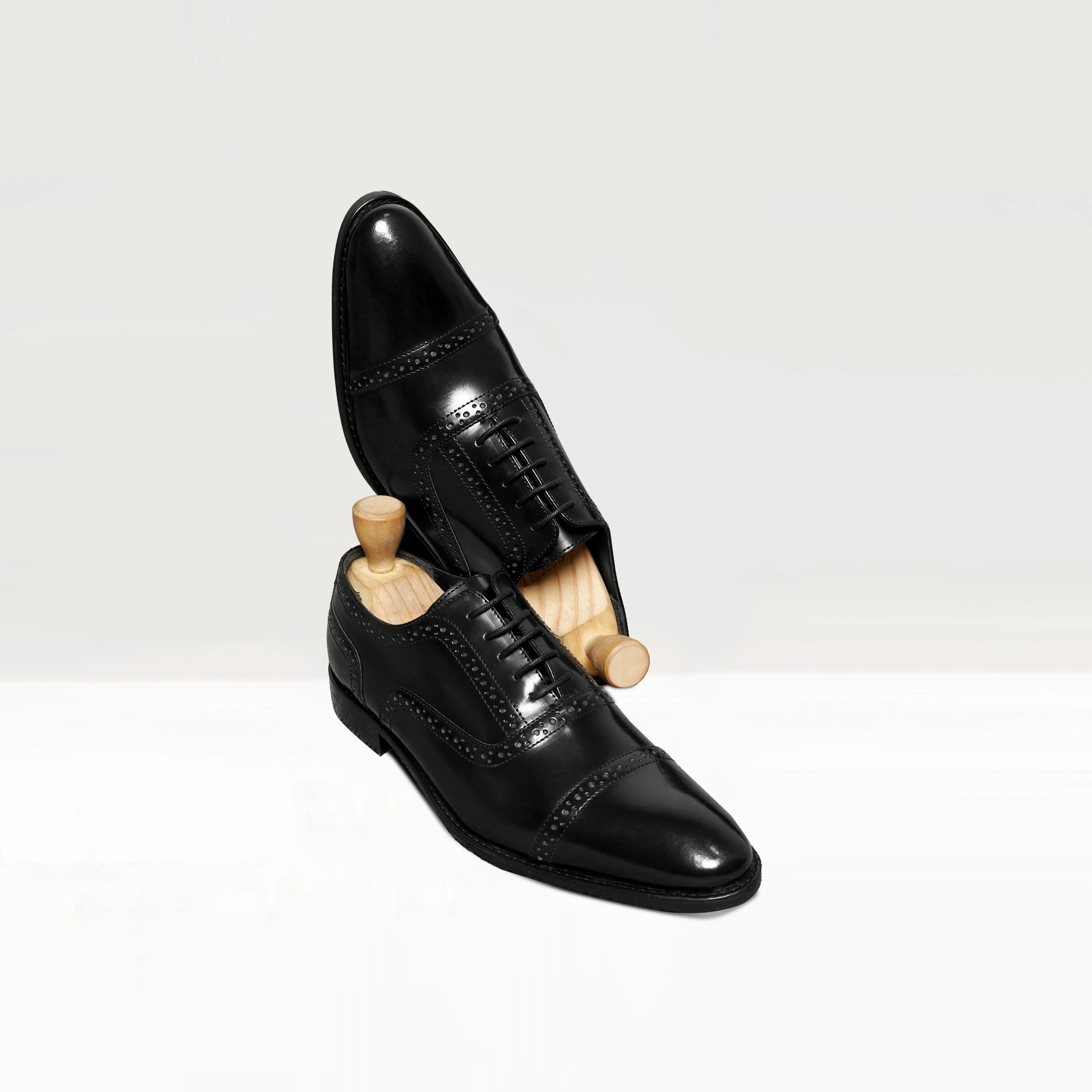 Katsu - Men's Black Box Leather High Shine Oxford Shoe