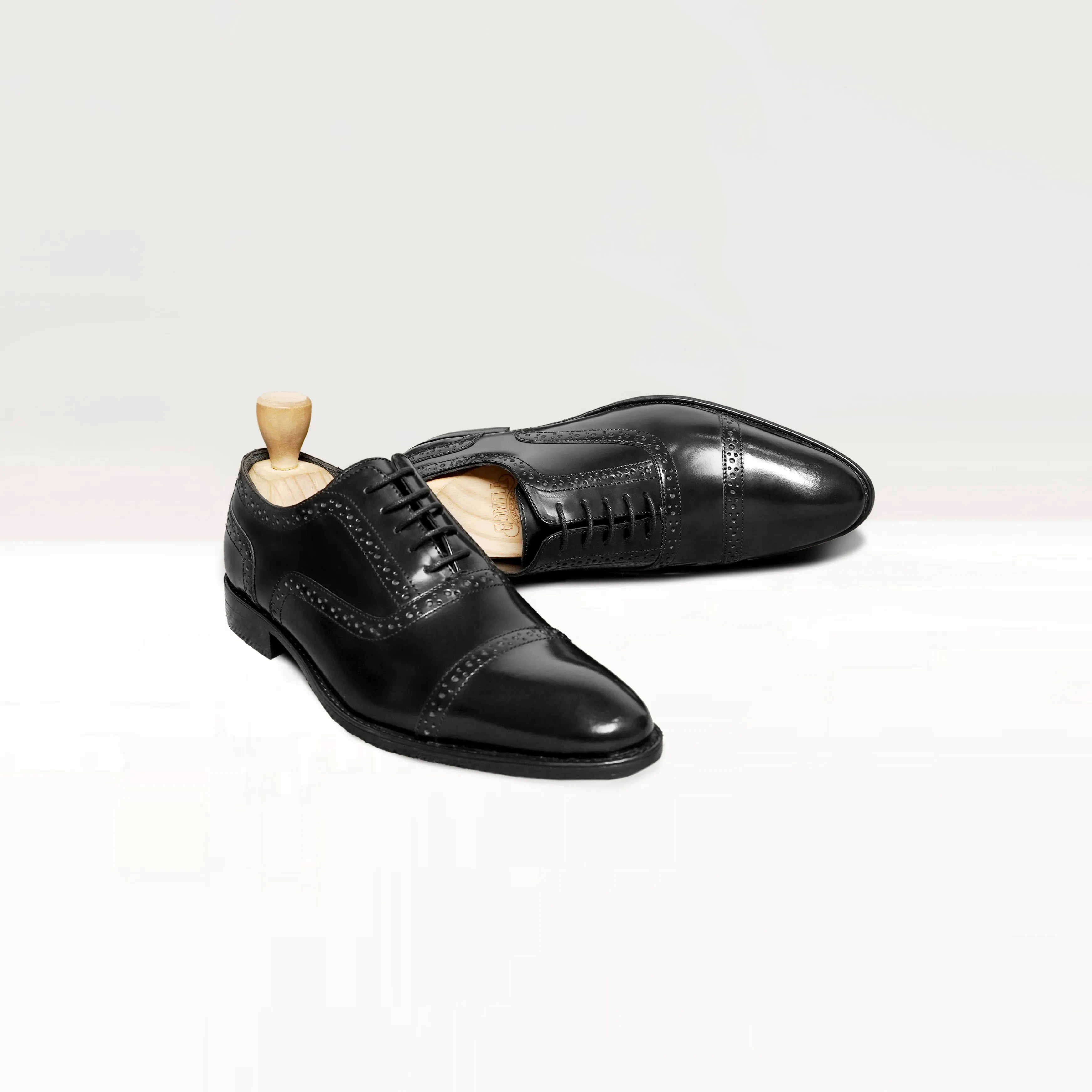 Katsu - Men's Black Box Leather High Shine Oxford Shoe