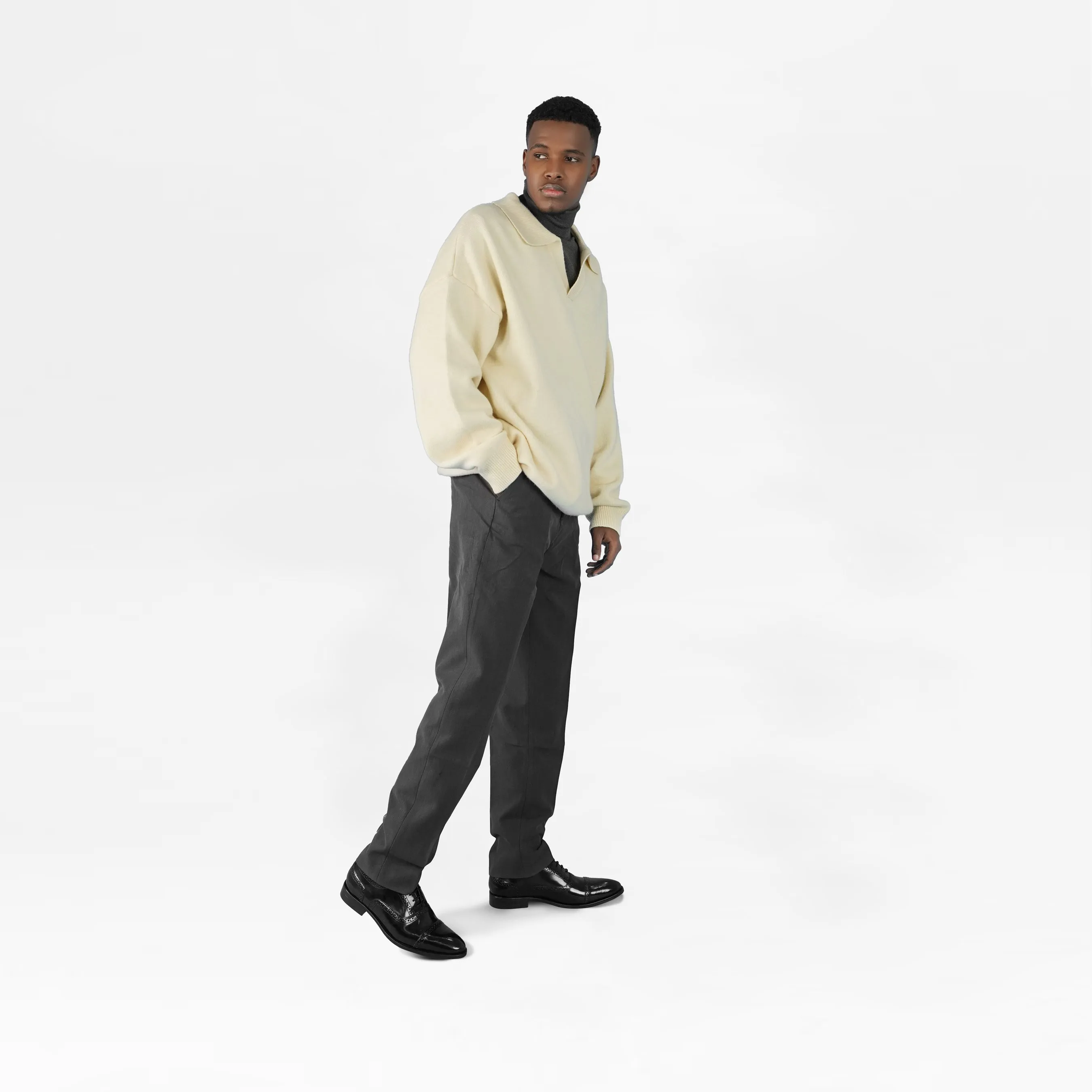 Katsu - Men's Black Box Leather High Shine Oxford Shoe
