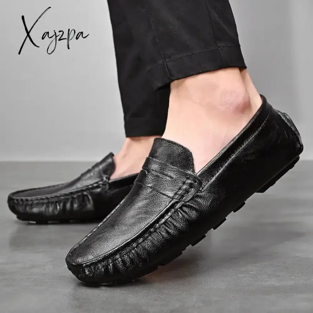 Loafers Shoes Men Fashion Shoes 2024 New Spring Comfy Men's Flats Moccasins Classic Original Leather Men Casual Shoes