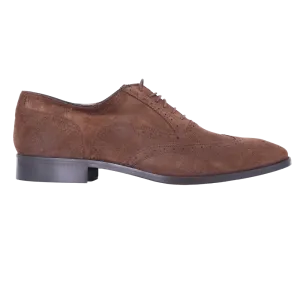 Mercanti Fiorentini Oxford Brogue in Chocolate Suede