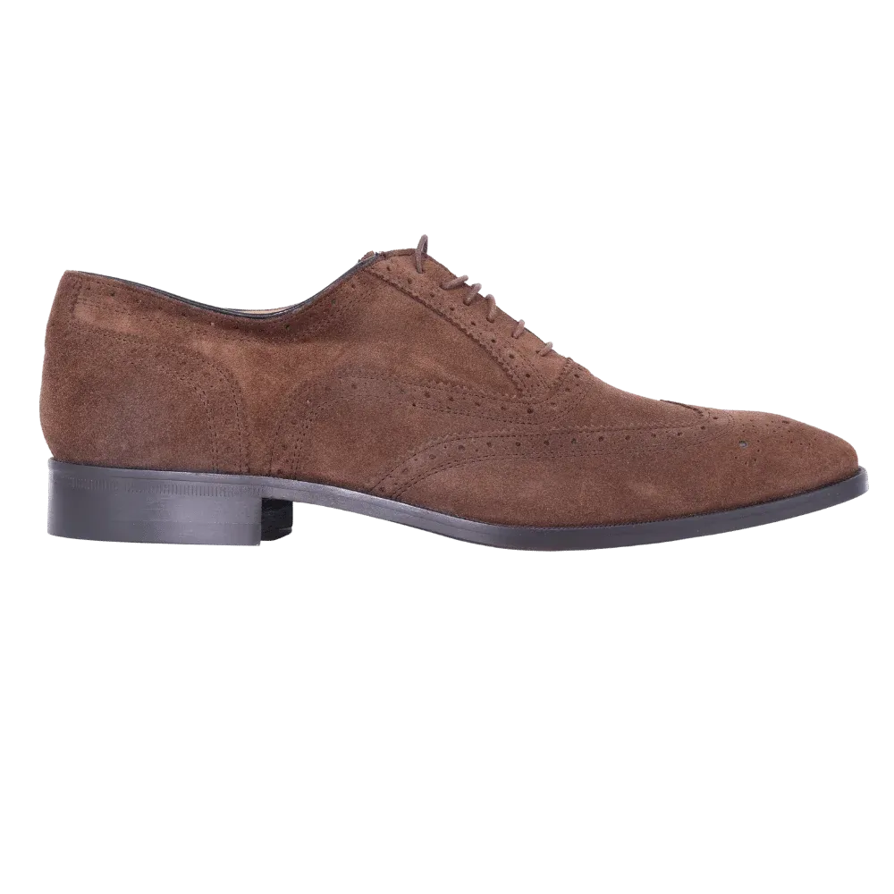 Mercanti Fiorentini Oxford Brogue in Chocolate Suede