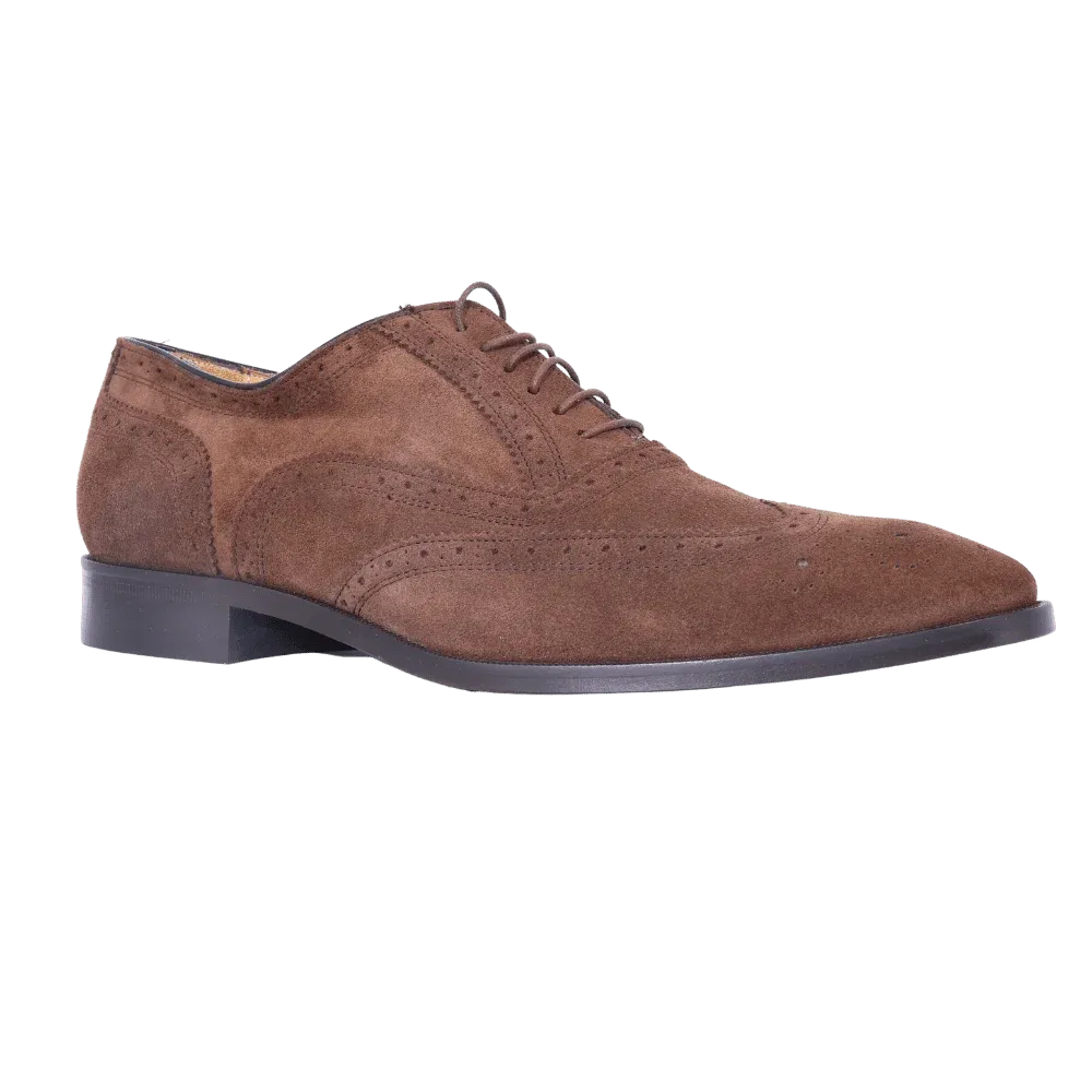 Mercanti Fiorentini Oxford Brogue in Chocolate Suede