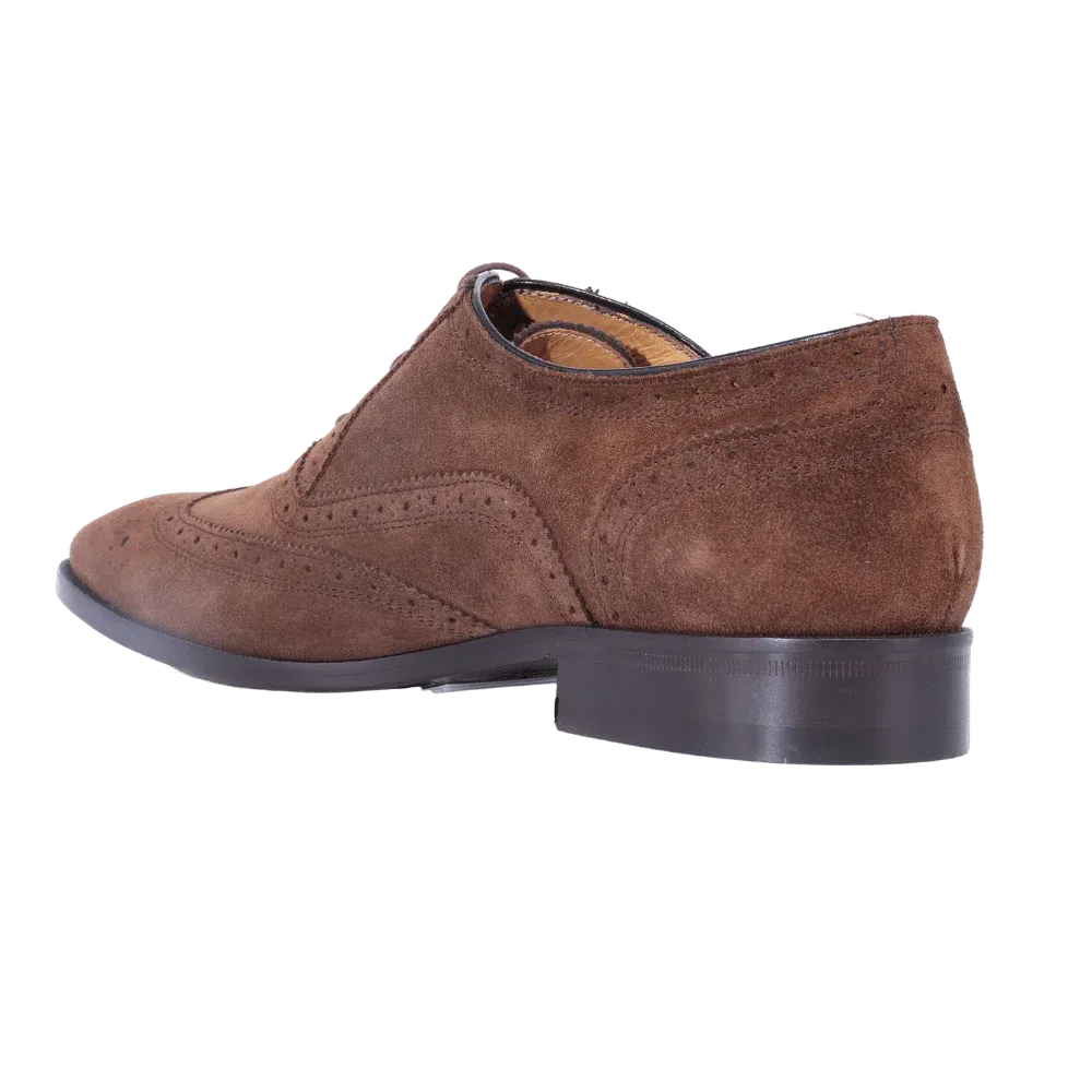 Mercanti Fiorentini Oxford Brogue in Chocolate Suede