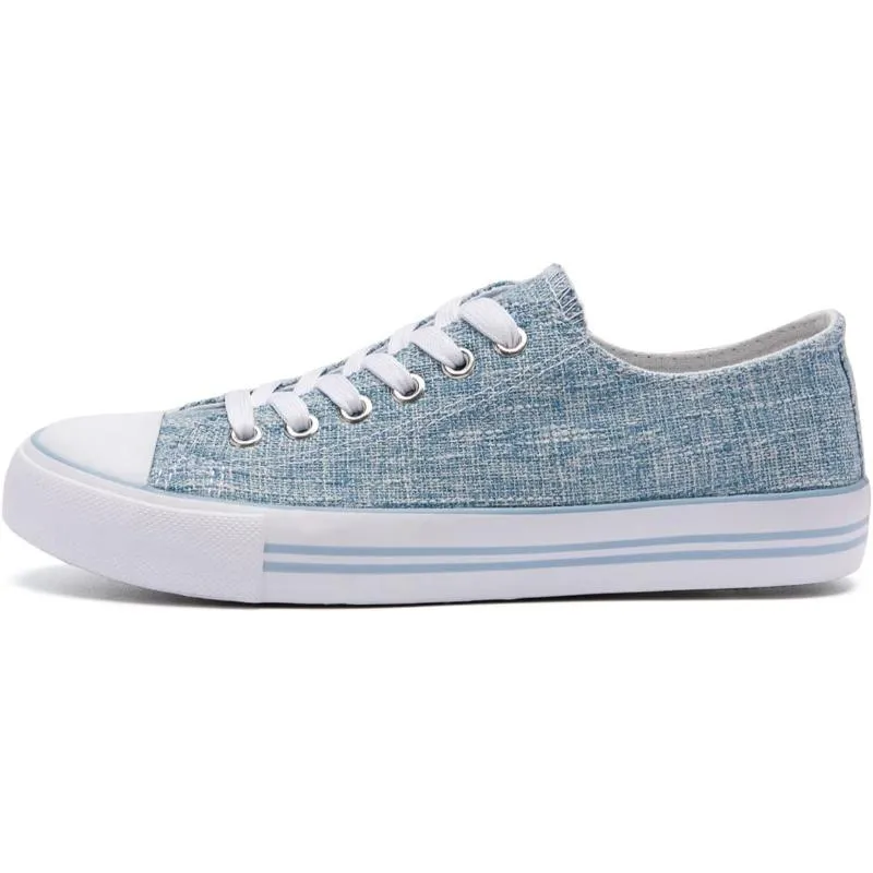 Mono Canvas Sneakers With Lace Up Detail