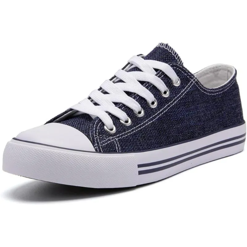 Mono Canvas Sneakers With Lace Up Detail