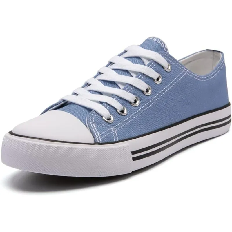 Mono Canvas Sneakers With Lace Up Detail