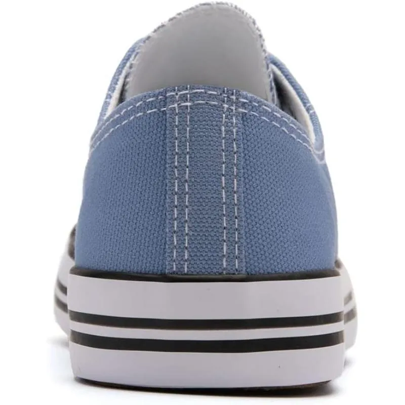 Mono Canvas Sneakers With Lace Up Detail