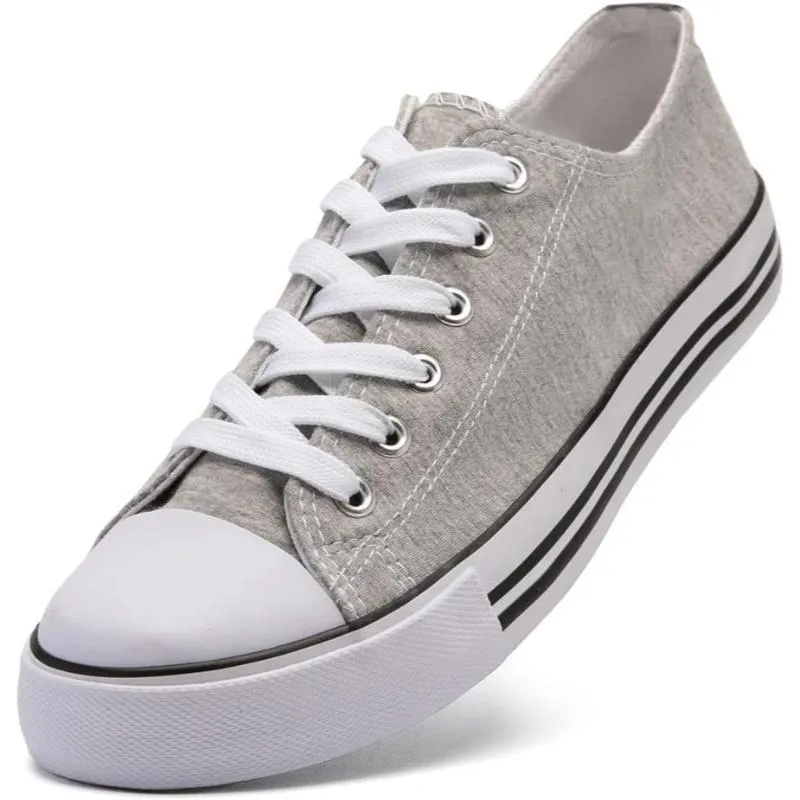 Mono Canvas Sneakers With Lace Up Detail