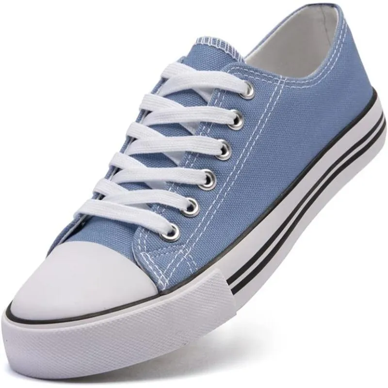 Mono Canvas Sneakers With Lace Up Detail