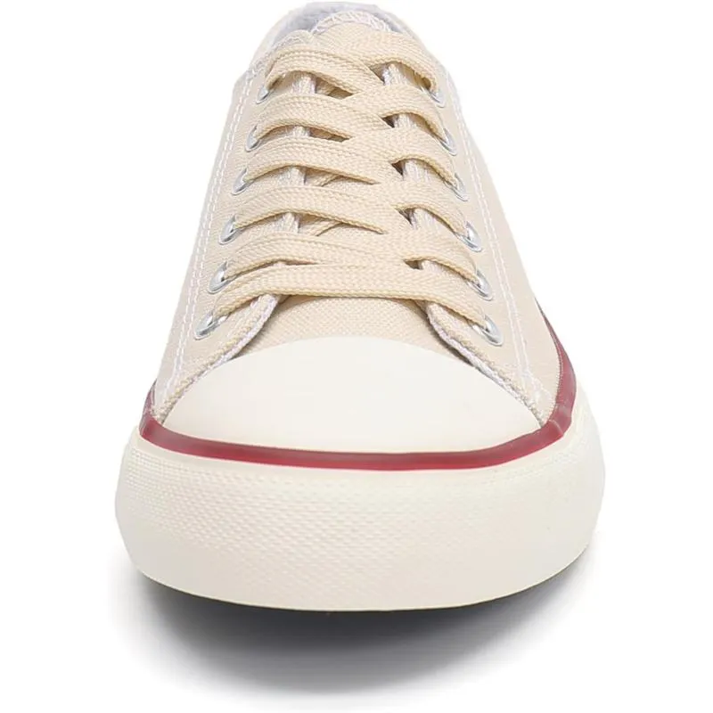 Mono Canvas Sneakers With Lace Up Detail