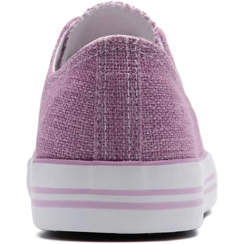 Mono Canvas Sneakers With Lace Up Detail