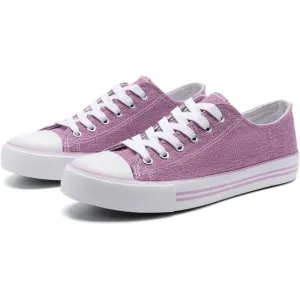 Mono Canvas Sneakers With Lace Up Detail