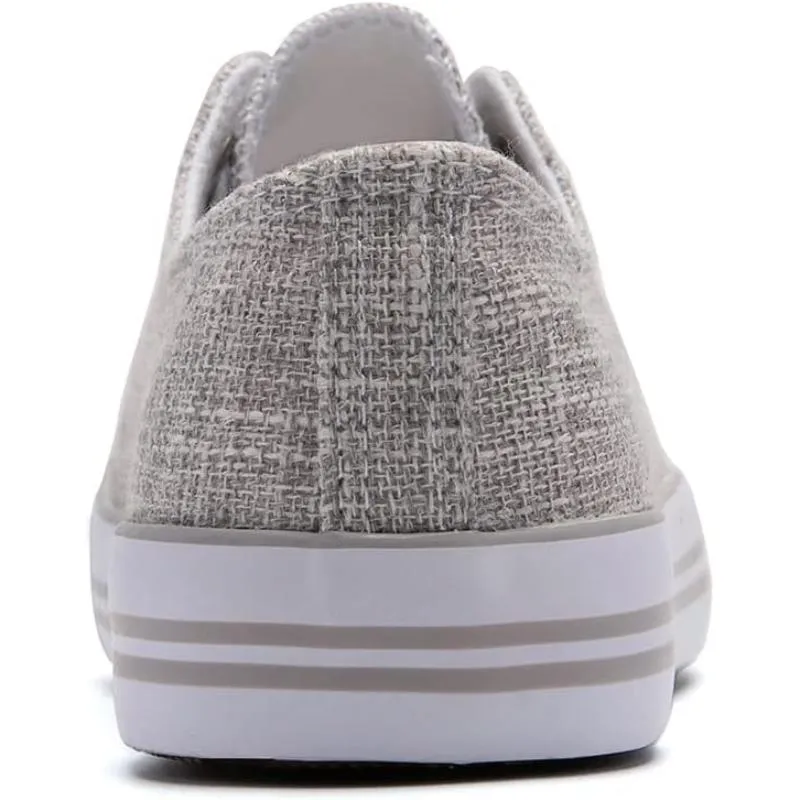 Mono Canvas Sneakers With Lace Up Detail
