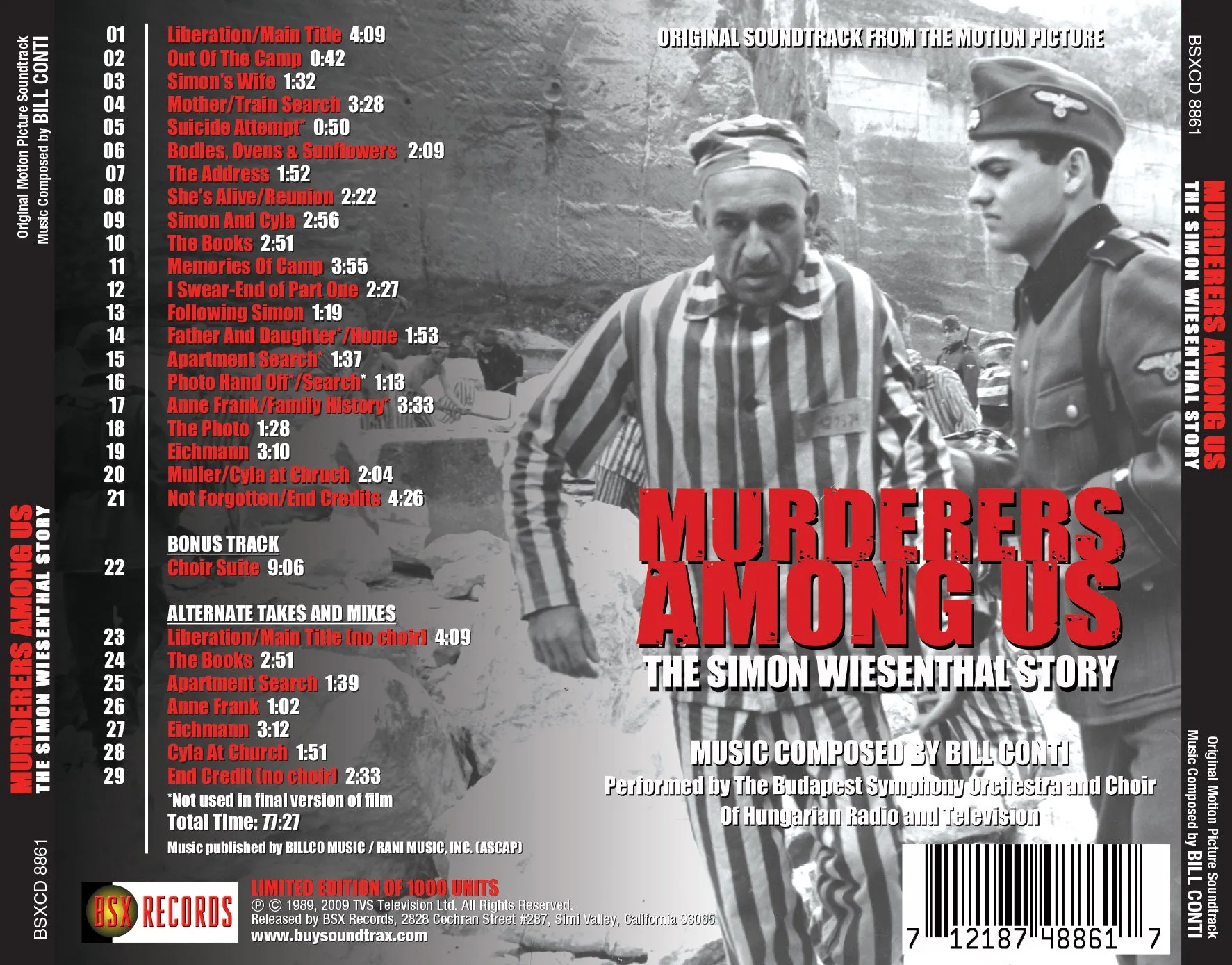 MURDERERS AMONG US: Original Soundtrack by Bill Conti