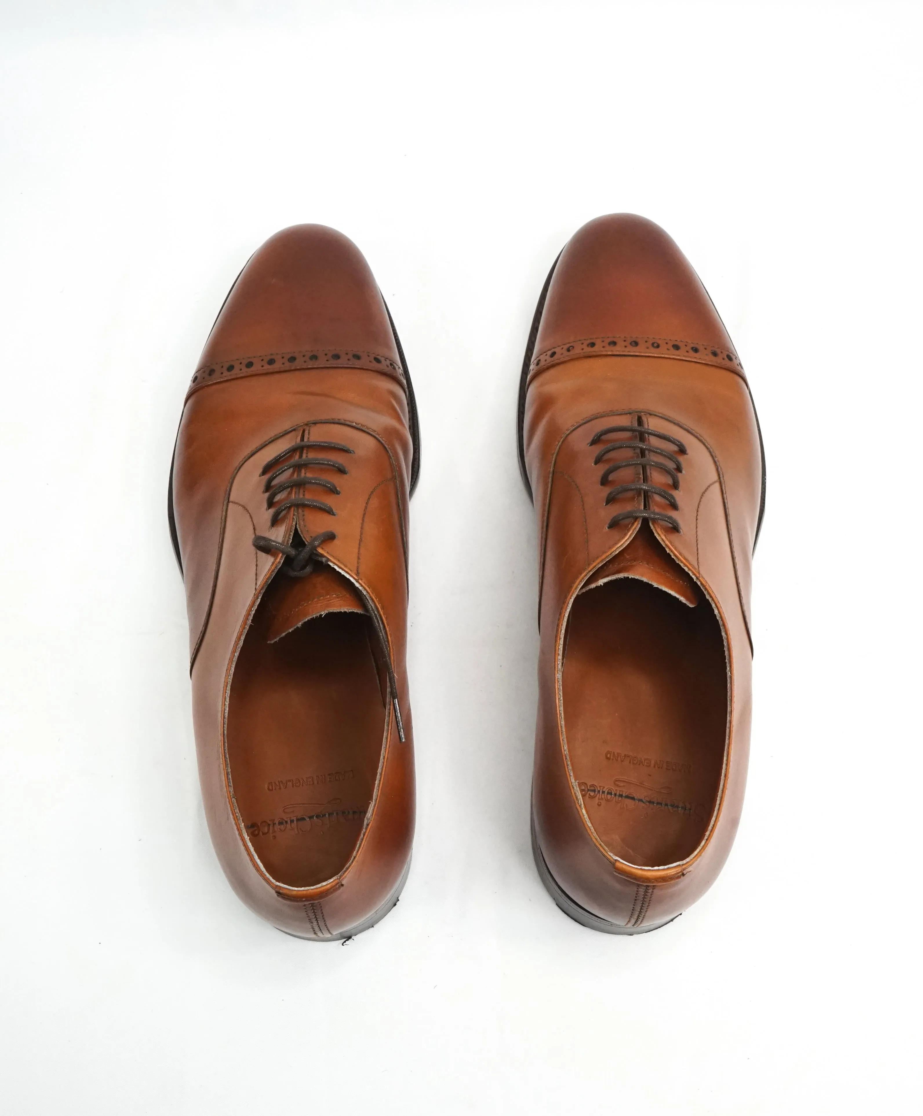 PAUL STUART by EDWARD GREEN - Brown Leather Oxfords Northampton Made - 10US