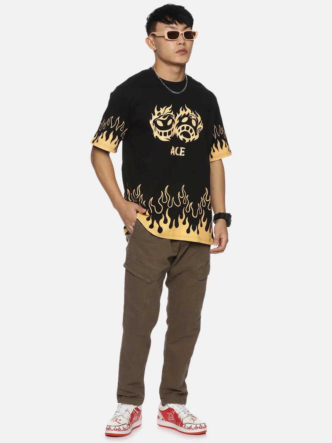 Portgas D Ace Over Sized Anime T-shirt