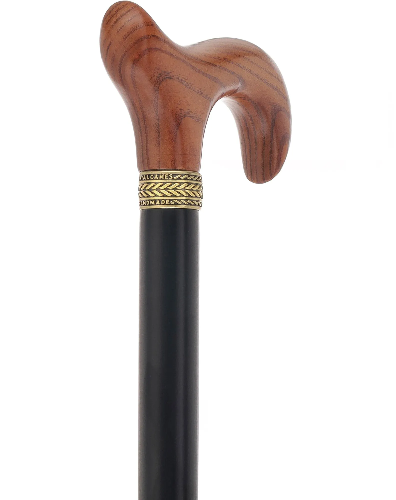 Royal Canes Classic Derby: Wood-Stained, Pewter Collar, 6 Color Options