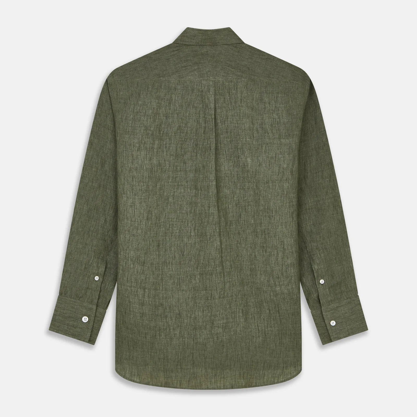 Sage Green Linen Weekend Fit Finch Shirt