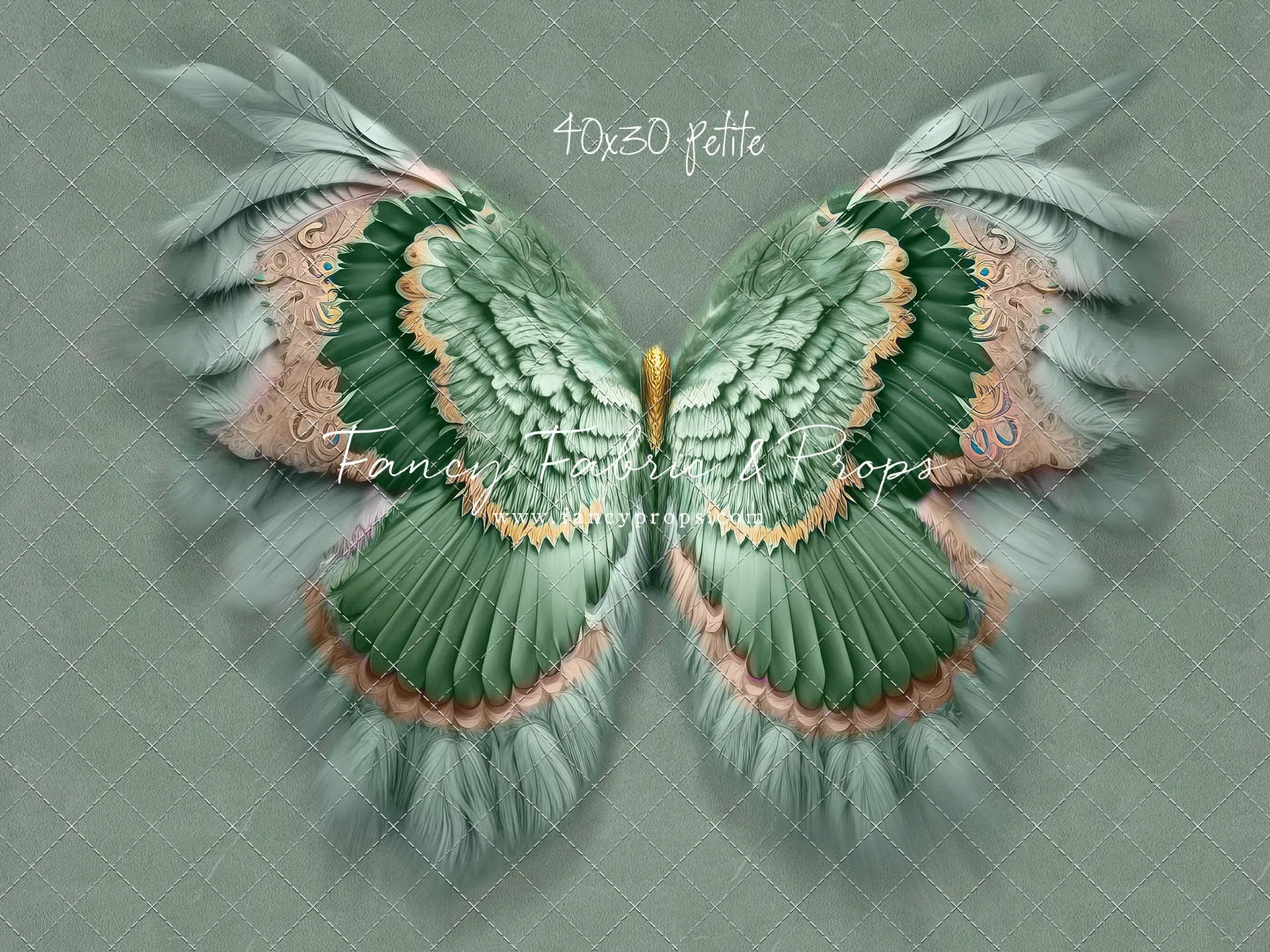 Shimmering Sage Feathers - Petite