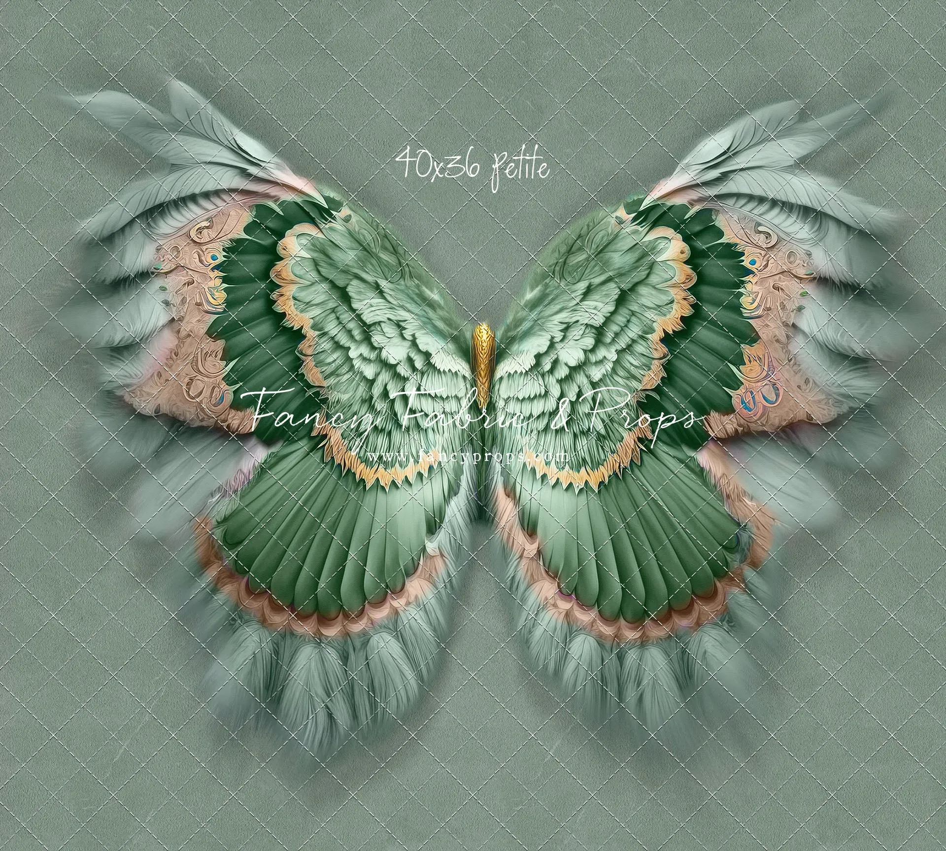 Shimmering Sage Feathers - Petite