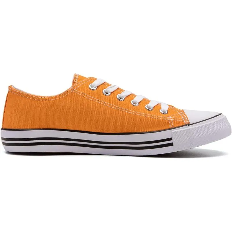 Solid Color Canvas Lace Up Shoes For Men