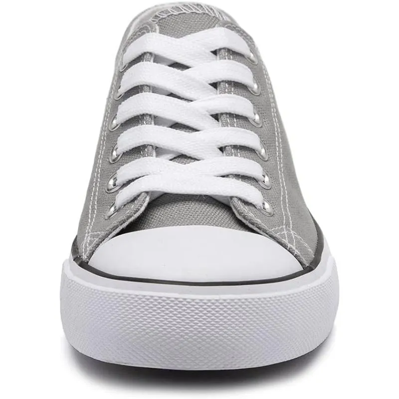 Solid Color Canvas Lace Up Shoes For Men