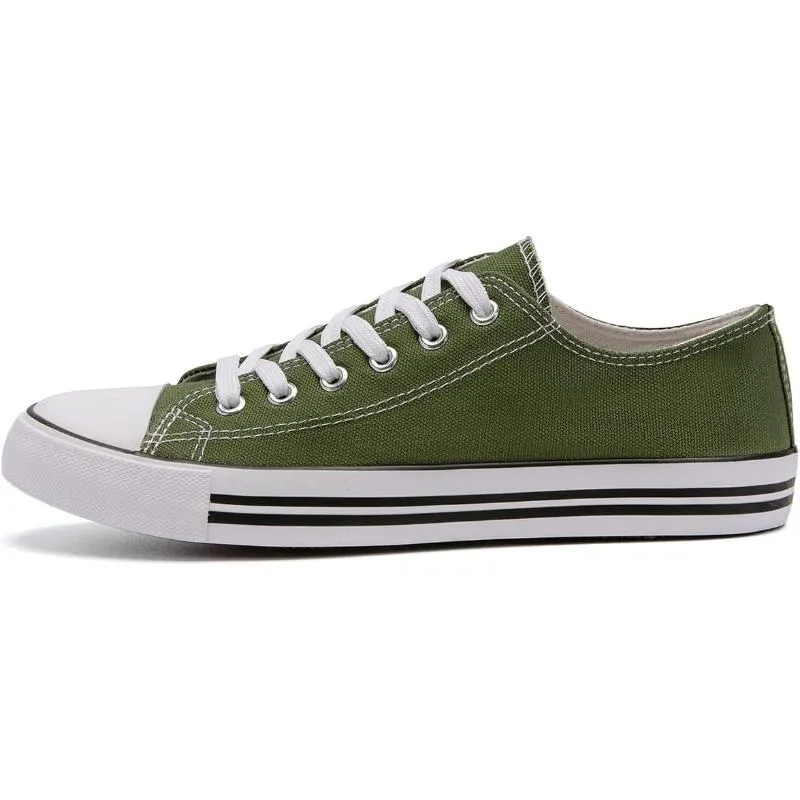 Solid Color Canvas Lace Up Shoes For Men