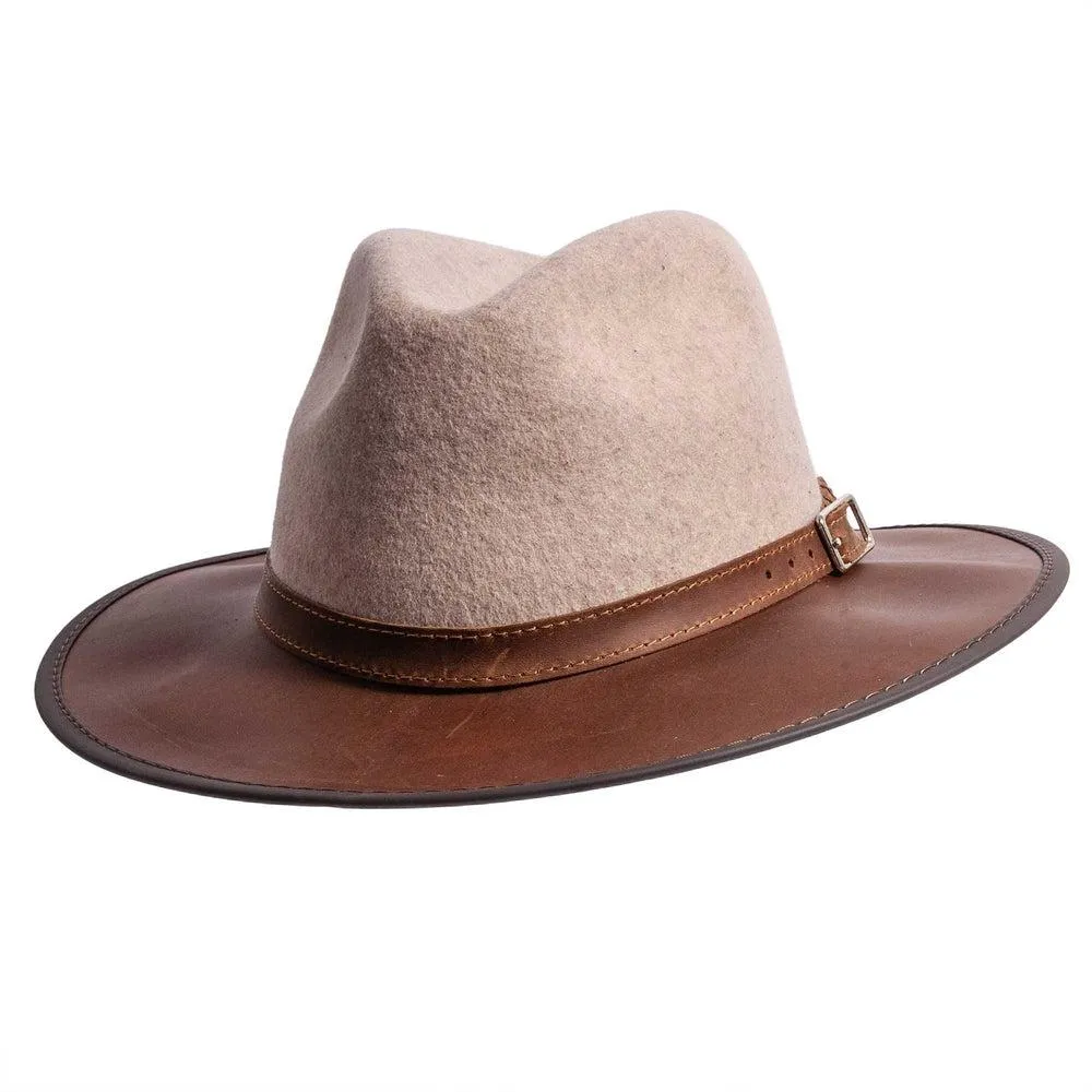 Summit | Mens Felt Leather Fedora Hat