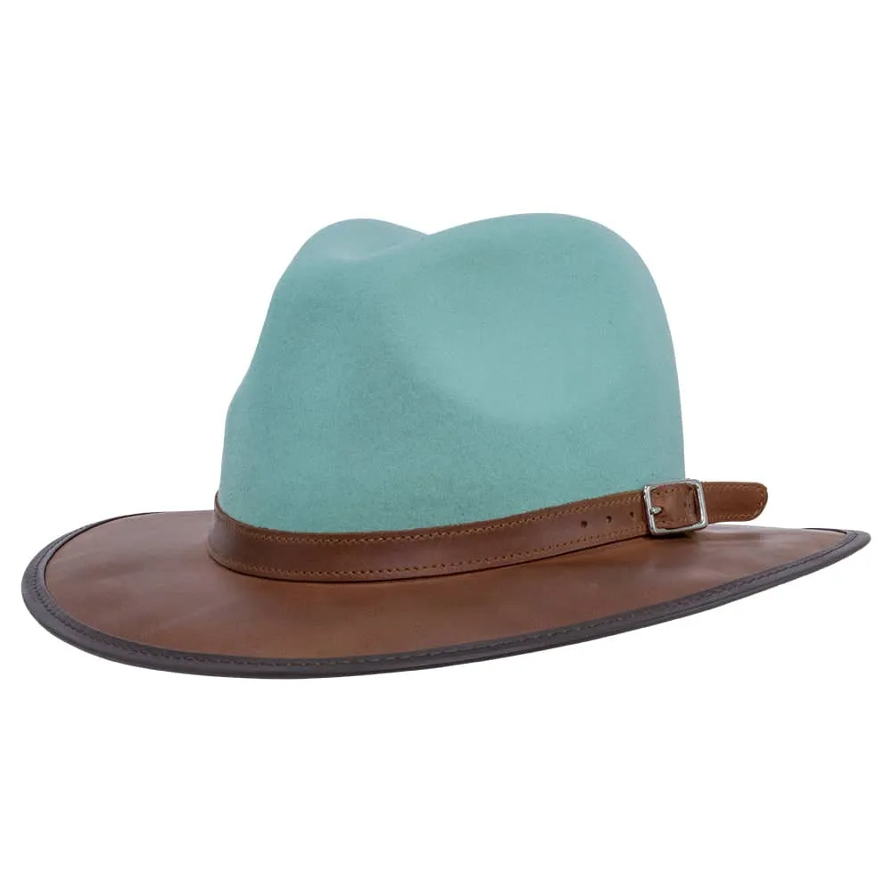 Summit | Mens Felt Leather Fedora Hat