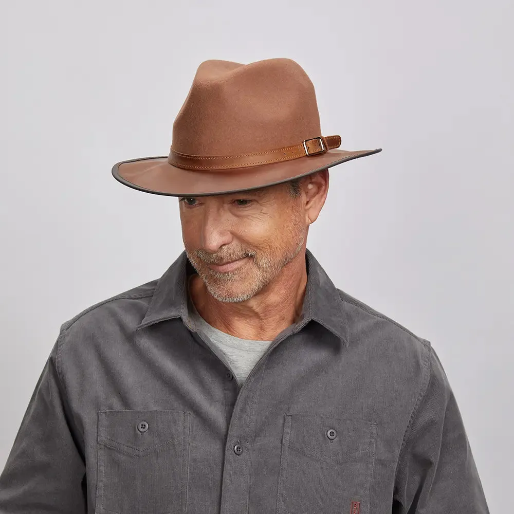 Summit | Mens Felt Leather Fedora Hat